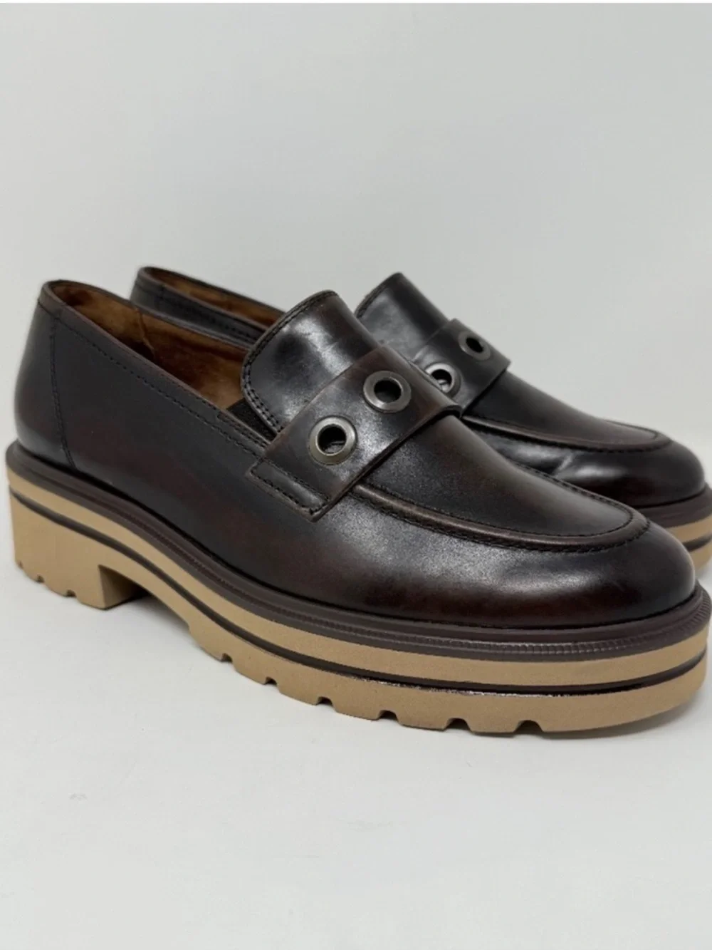 Paul Green Billie Loafer Tobacco Brushed Leather Sz US 9